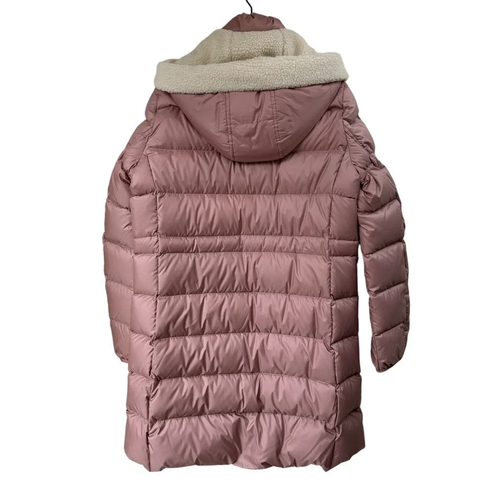 COACH Long Slim Puffer, Rose Pink, Winter Coat, Medium